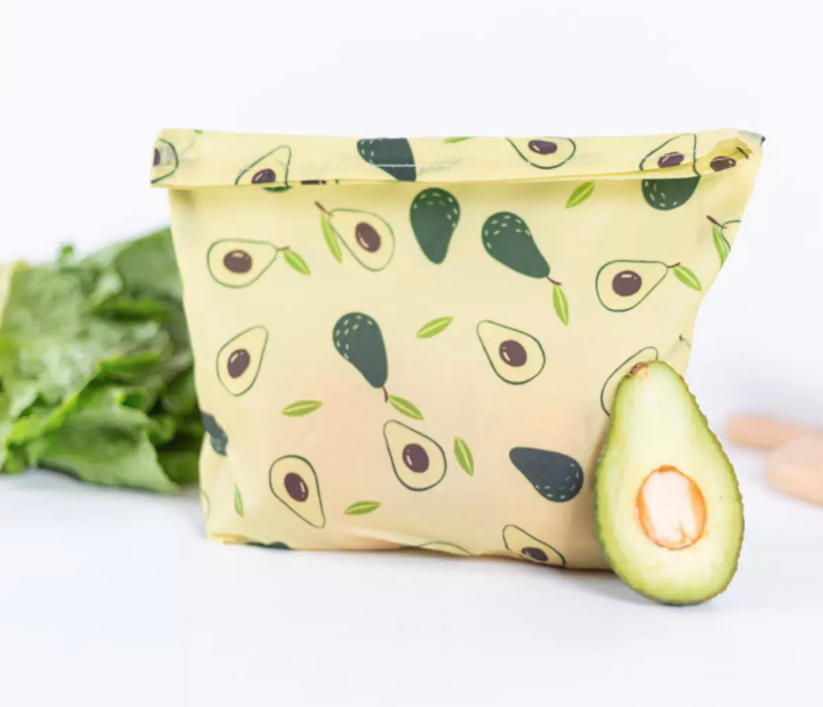 Organic Cotton Beeswax Wrap Storage Bag x3- Aye Avocado