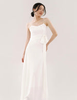 Load image into Gallery viewer, Lacq Cami Long Bow Maxi Dress - Snow
