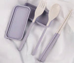 Load image into Gallery viewer, Reusable Wheat Straw Cutlery Set
