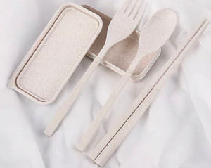 Reusable Wheat Straw Cutlery Set