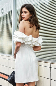 Adriana Off Shoulder Dress - White