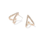 Load image into Gallery viewer, MGold Diamante Point Stud Earrings
