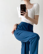 Load image into Gallery viewer, Tailored High Waist Cropped Trousers
