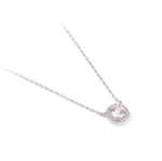 Load image into Gallery viewer, 925 Silver Round Diamante Pendant Necklace
