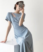 Load image into Gallery viewer, Astor Blue Cutout Maxi Dress
