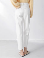 Load image into Gallery viewer, High Rise Cropped Mom Jeans in White
