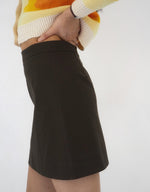 Load image into Gallery viewer, Sierra Faux Leather Skirt - Chocolate
