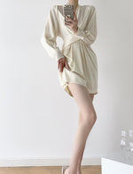 Load image into Gallery viewer, Tigre Crossover Gather Dress in Cream
