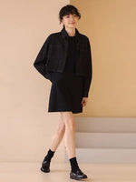 Load image into Gallery viewer, Classic Sleeveless Pocket Shift Dress in Black
