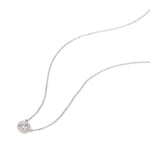 Load image into Gallery viewer, Silver Round Diamante Pendant Necklace
