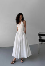 Load image into Gallery viewer, Halter Tank Pocket Maxi Dress In White

