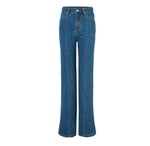 Load image into Gallery viewer, Dasha High Rise Panel Slit Stretch Flare Jeans
