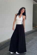 Load image into Gallery viewer, Wide Flare Leg Culotte Trousers in Black
