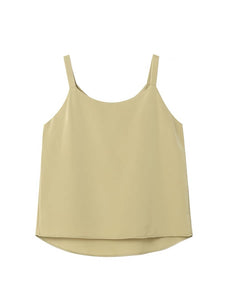 Wide Strap V Camisole Top in Olive