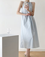 Load image into Gallery viewer, High Neck Sleeveless Tent Dress
