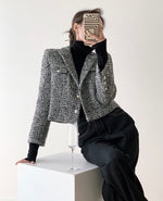 Load image into Gallery viewer, Cadiz Boxy Button Tweed Jacket

