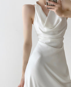 Parkway Drape Maxi Dress in White