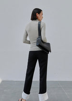 Load image into Gallery viewer, 2-Way Cuff Split Hem Trousers in Black
