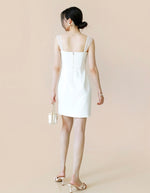 Load image into Gallery viewer, Tremiti Tulle Strap Shift Mid Dress
