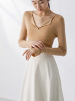 Load image into Gallery viewer, Knitted Split Hem Collar Top - Camel
