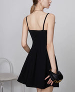 Load image into Gallery viewer, Cutout Bow Cami Midi Dress in Black
