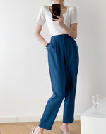 Load image into Gallery viewer, Tailored High Waist Cropped Trousers
