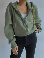 Load image into Gallery viewer, Classic Zip Up Hoodie - Green
