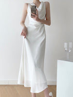 Load image into Gallery viewer, Parkway Drape Maxi Dress in White
