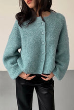 Load image into Gallery viewer, Oversized Woolly Button Cardigan in Mint
