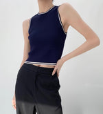 Load image into Gallery viewer, Contrast Edge Tank Top in Blue
