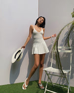 Load image into Gallery viewer, Classic Pleated Mini Tennis Skirt - White
