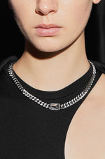 Load image into Gallery viewer, Silver Solid Curb Chain Necklace
