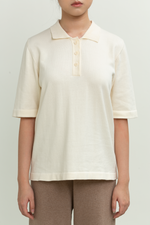 Load image into Gallery viewer, Knit Collared Top in Off-White
