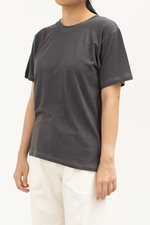 Load image into Gallery viewer, Bamboo Contrast Basic Tee in Dark Grey
