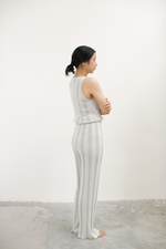 Load image into Gallery viewer, Knit Stripe Pattern Pants in Grey
