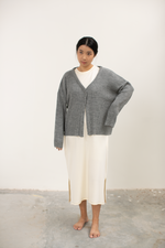 Load image into Gallery viewer, Knit Loose Button Cardigan in Grey
