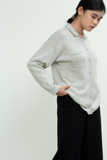 Load image into Gallery viewer, Knit Long Sleeve Shirt in Grey
