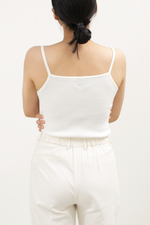 Load image into Gallery viewer, Knit Strap Tank Top in White
