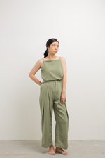 Load image into Gallery viewer, Tulip Fold Long Pants in Green
