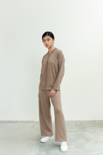 Load image into Gallery viewer, Knit Long Pants in Brown
