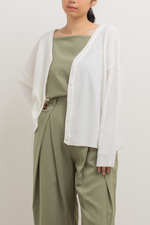 Load image into Gallery viewer, Knit Loose Button Cardigan in Off-White
