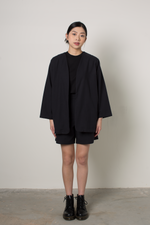 Load image into Gallery viewer, Linen Blend Outerwear in Black
