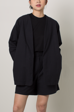Load image into Gallery viewer, Linen Blend Outerwear in Black
