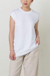 Bamboo Muscle Tee in White