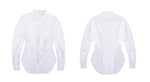 Load image into Gallery viewer, Night Owl Rusched Oversized Shirt in White
