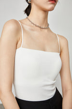 Load image into Gallery viewer, Padded Ribbed Camisole in Grey
