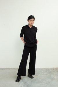 Knit Long Pants in Black