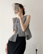 Load image into Gallery viewer, Jessi Patterned 2-Way Top in Black
