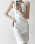 Load image into Gallery viewer, Airey Gathered Tank Dress in White
