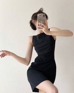 Norfie Cami Mini Dress in Black